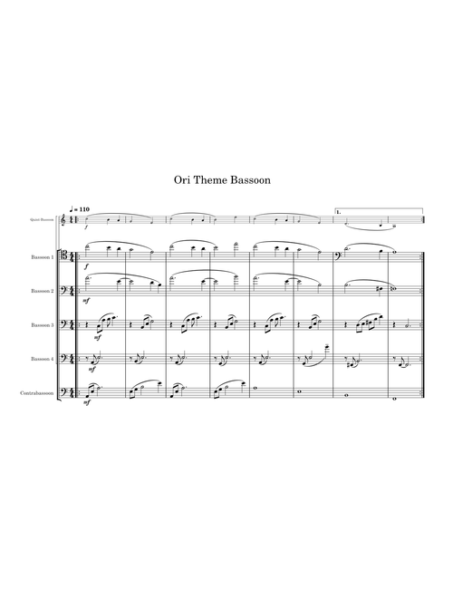 Ori and the Blind Forest Theme - Bassoon Ensemble