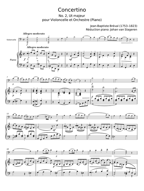 Cello Concertino No.1 - Jean-Baptiste Bréval