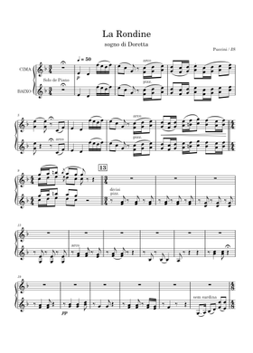 Free La Rondine, Sc 83 by Giacomo Puccini sheet music