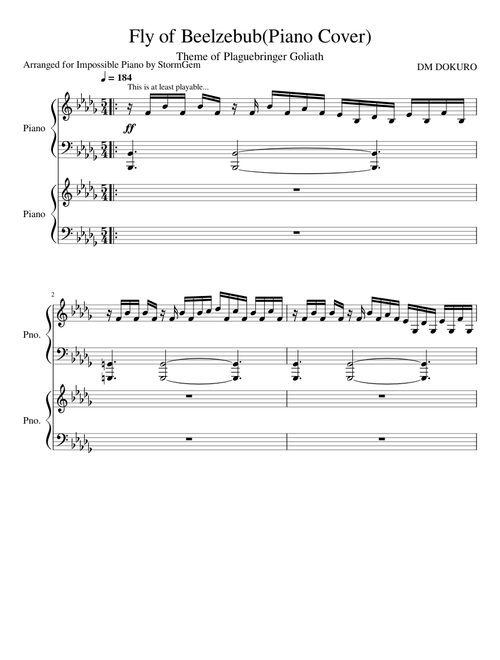 Fly of Beelzebub(Piano Arrangement)