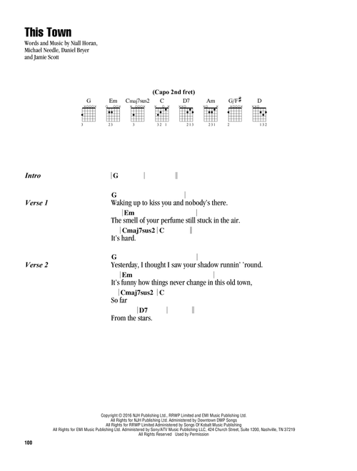 This Town - Niall Horan (Guitar Chords-Lyrics)