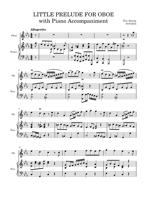 Little Prelude for Oboe