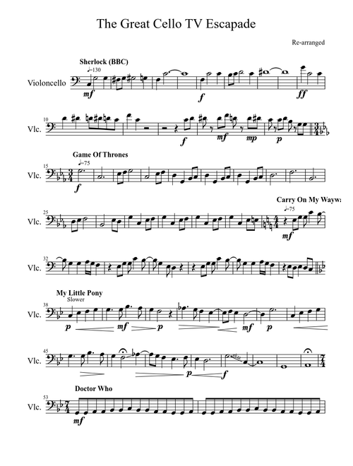 the Great Cello TV Escapade (Solo)