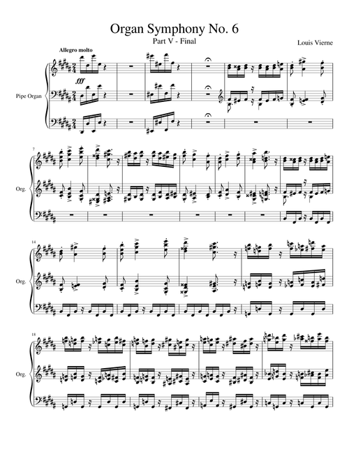 Vierne Organ Symphony No. 6 - Part V. Final