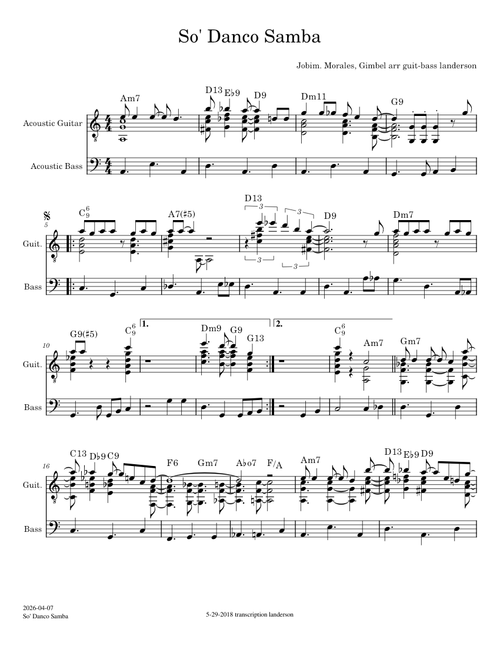 So danco samba – Antônio Carlos Jobim