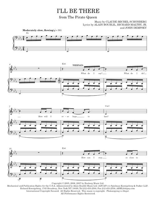 I'll Be There (Piano Vocal)