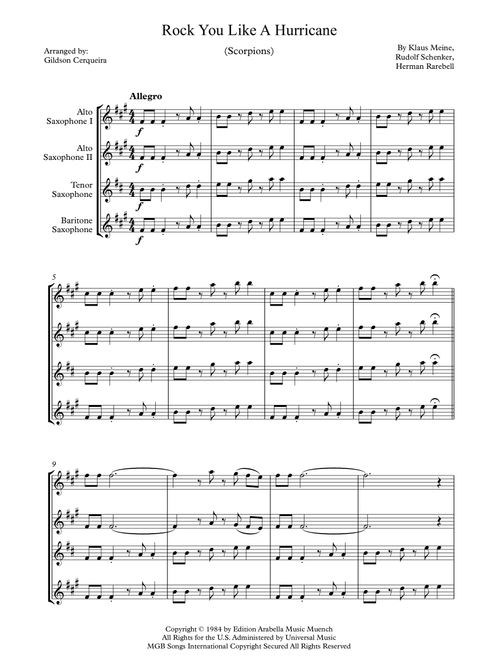 Rock You Like A Hurricane (Arr. Gildson Cerqueira) - Scorpions (Woodwind Ensemble)