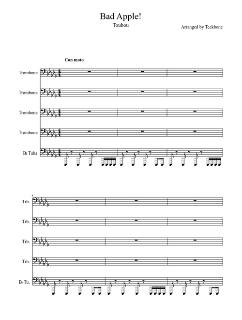Bad Apple!- Low Brass Quintet