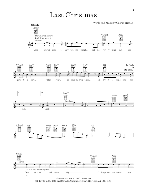 Last Christmas - Wham! (Easy Guitar)
