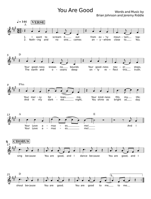 You are good - Brian Johnson