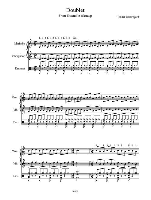 Doublet (Front Ensemble Warmup)