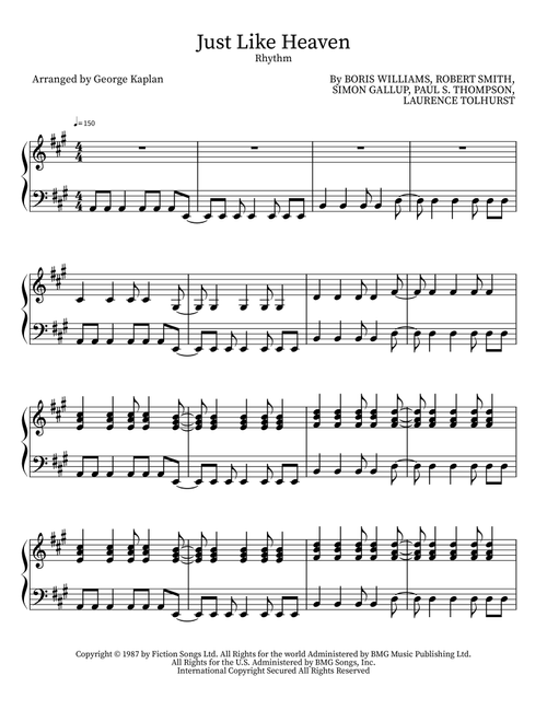Just Like Heaven (Arr. George Kaplan) - The Cure (Piano Solo)