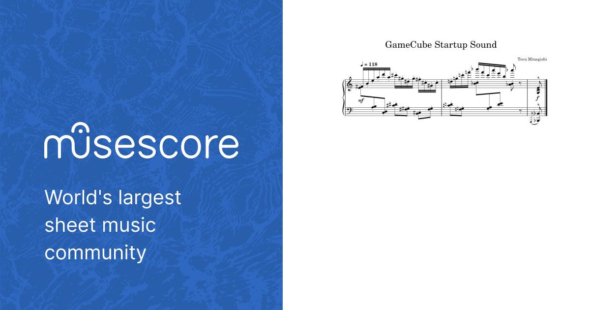 Nintendo GameCube Startup Sound Toru Minegishi Sheet music for Piano