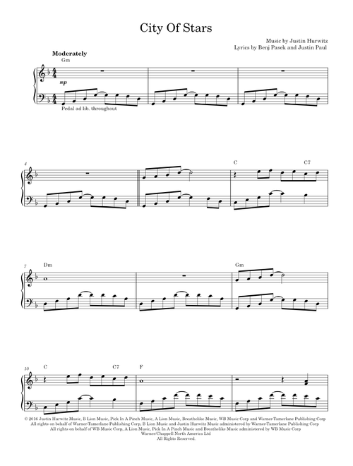 City Of Stars - La La Land (Solo)