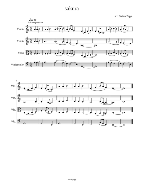 Sakura - arr Stefan Papp