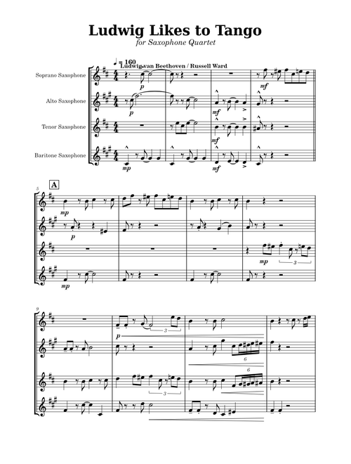 Ludwig Likes to Tango – Ludwig van Beethoven/Russell Ward