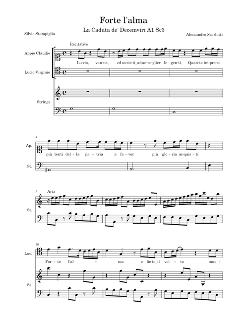 Forte l'alma e lieto il volto - A. Scarlatti