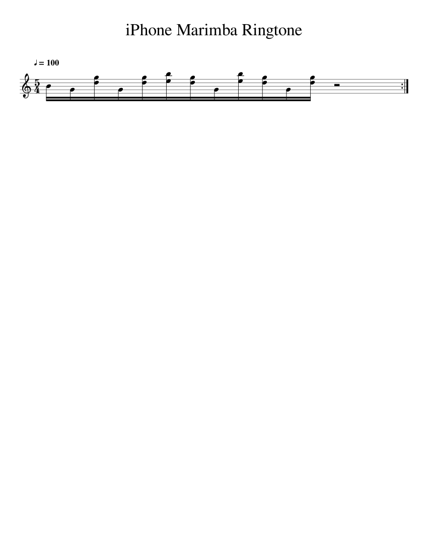 Iphone marimba sheet music store