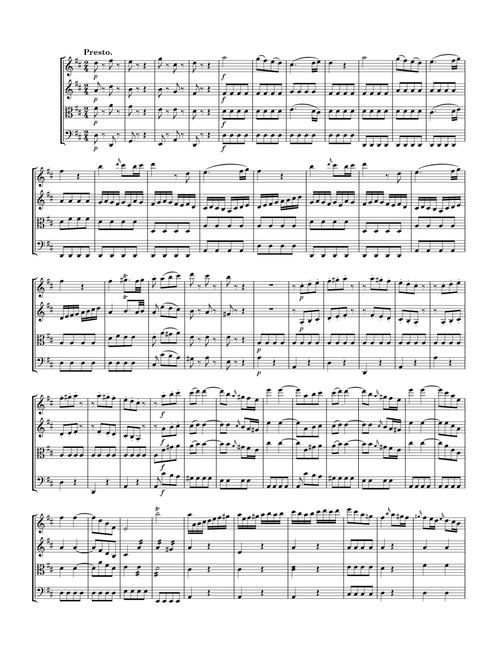 Wolfgang Amadeus Mozart — Divertimento in D major, K.136/125a - III. Presto