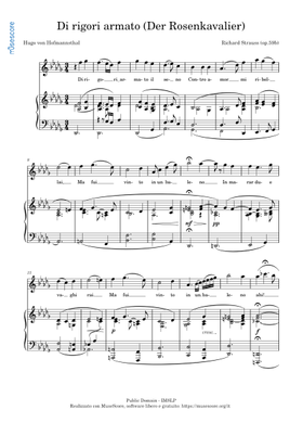 Der Rosenkavalier フルスコア Der Rosenkavalier フルスコア Der Rosenkavalier in Full Score