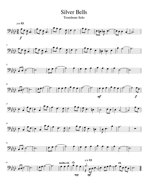 Silver Bells - Trombone Solo
