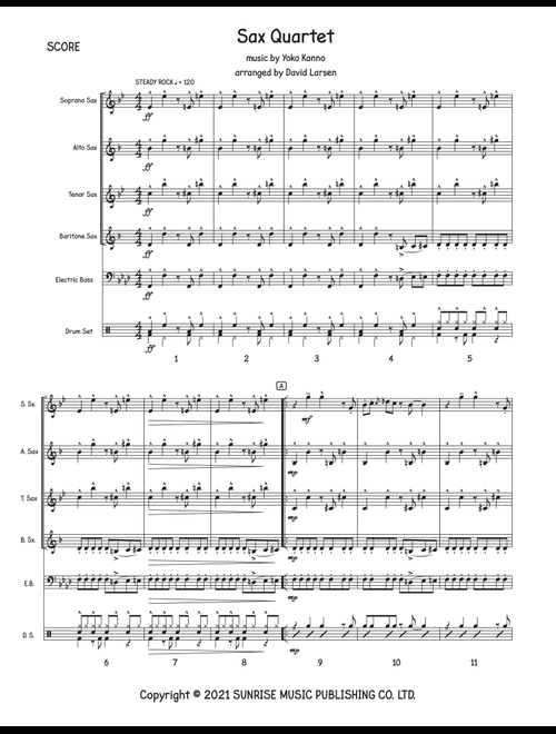 Sax Quartet (Arr. David Larsen) - Yoko Kanno (Woodwind Ensemble)