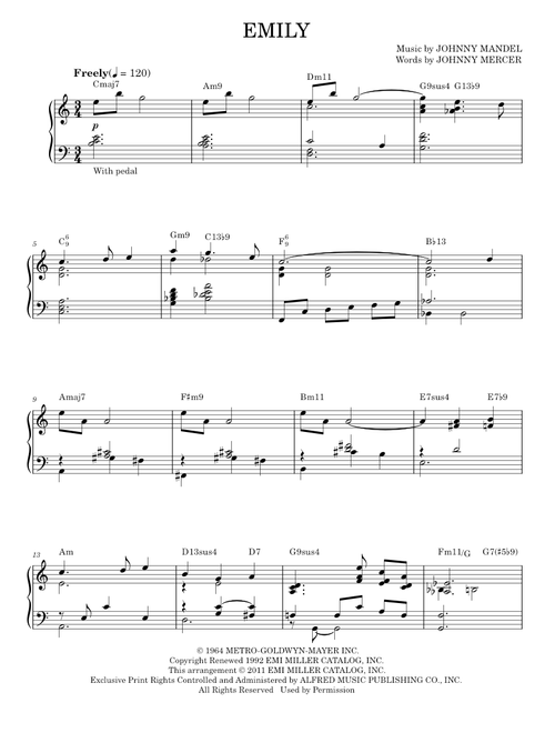 Play Official version of Emily [Jazz version] (arr. Brent Edstrom