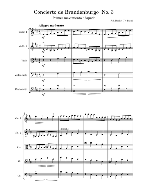 Concierto de Brandenburgo No 3 - Didáctico