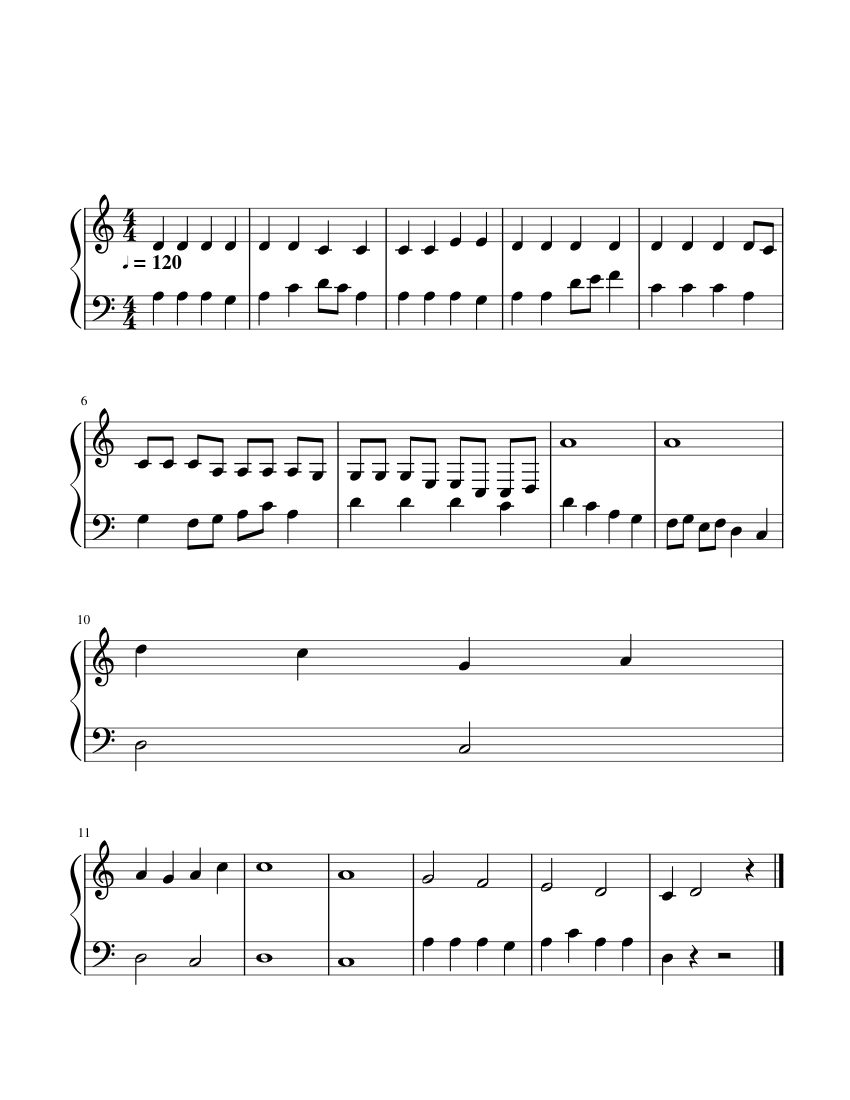 Taking a break Sheet music for Piano (Solo) Easy