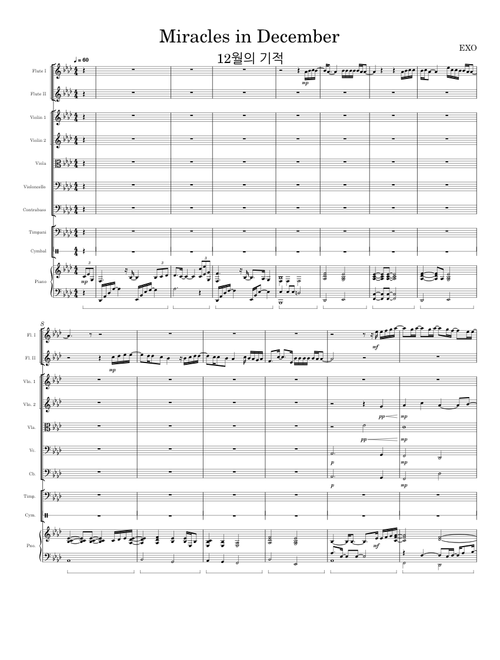 Miracles in December // EXO // 12월의 기적 // 엑소 // Accompanied Flute Duet // 플루트 듀엣