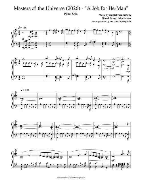 Masters of the Universe (2026) "A Job for He-Man" – Daniel Pemberton (Piano Solo)