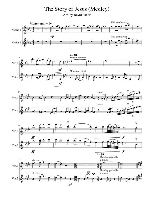 The_Story_of_Jesus_(Medley) violins score