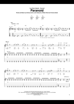 BLACK SABBATH バンドスコア ブラック・サバス(BLACK SABBATH) / 黒い