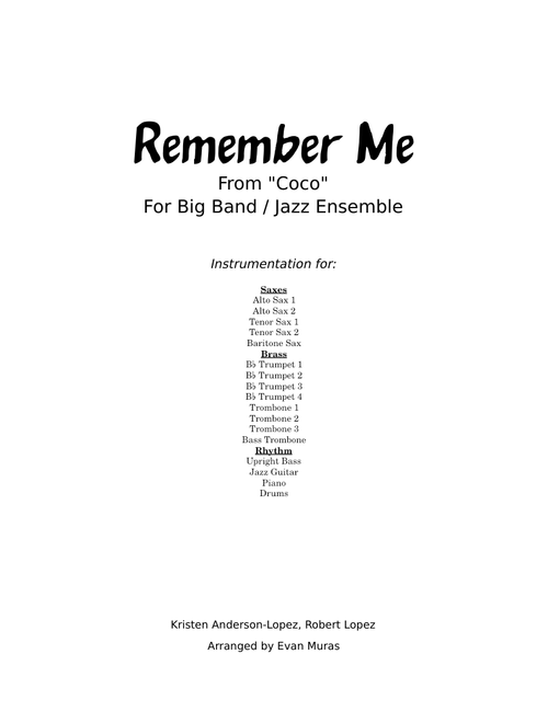 Remember Me – Jazz Ensemble