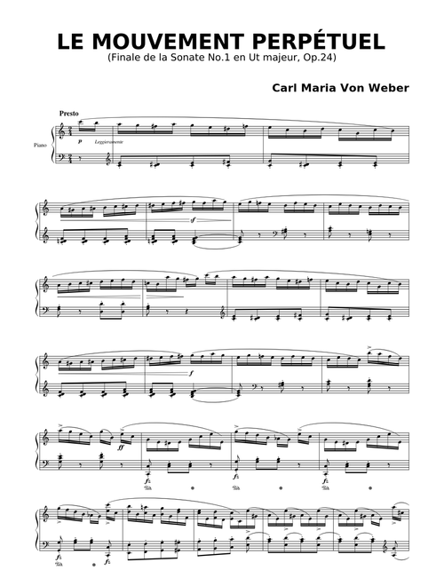 MOUVEMENT PERPÉTUEL – Carl Maria von Weber