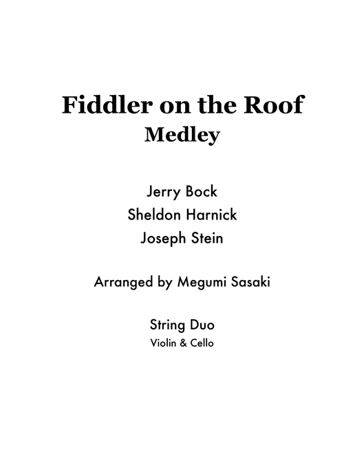 Fiddler On The Roof (Arr. Megumi Sasaki) - Sheldon Harnick, Jerry Bock, Jerrold Lewis Bock (Instrumental Duet)