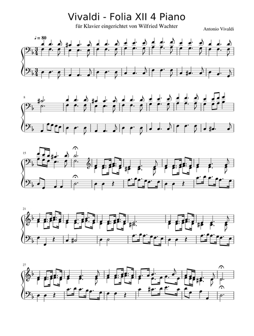 Vivaldi - Follia XII 4 Piano