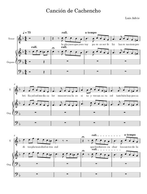 Canción de Cachencho - Luis Advis