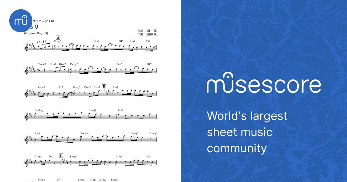 ★きらりあん★ページ きらり - 藤井風 Sheet Music with Chords for Synthesizer