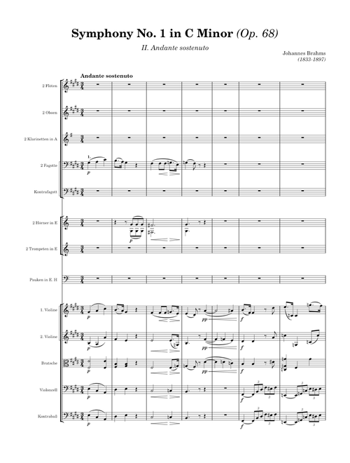 Brahms - Symphony No. 1 in C Minor (Op. 68): II. Andante sostenuto