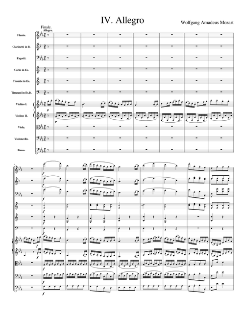 Mozart: Symphony No. 39 in E♭ Major, K. 543: IV. Finale "Allegro"
