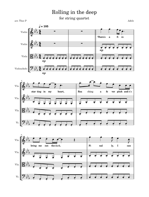 Rolling in the deep – Adele