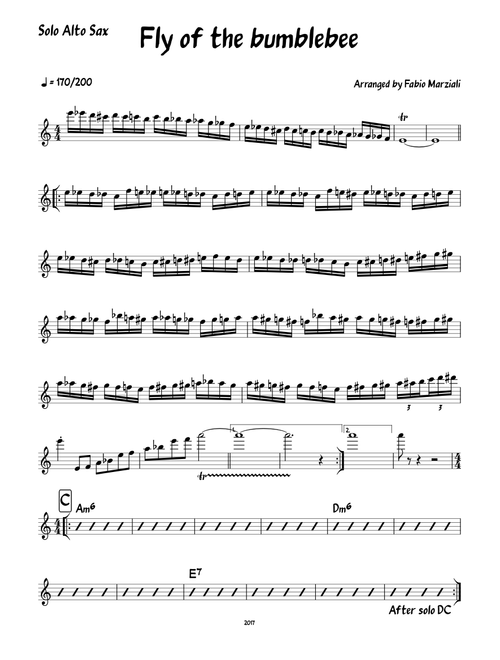 Fly of the bumblebee - Alto Sax