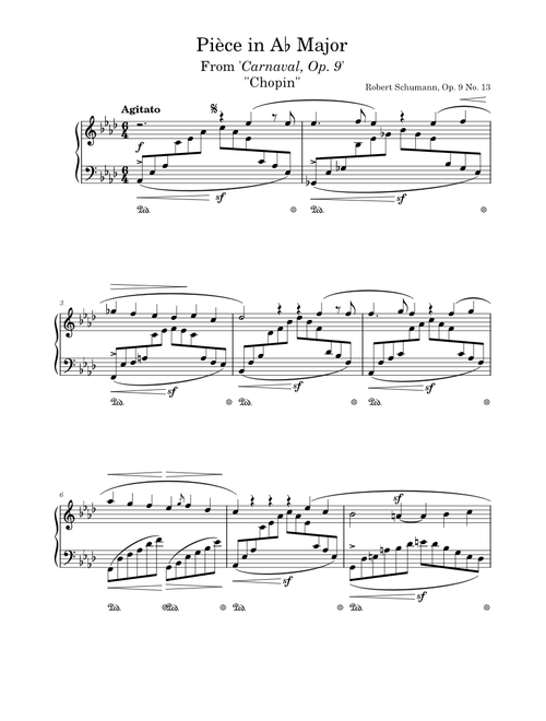 Carnaval, Op.9 – Robert Schumann : Pièce in Ab Major - Op. 9 No. 13 - "Chopin"