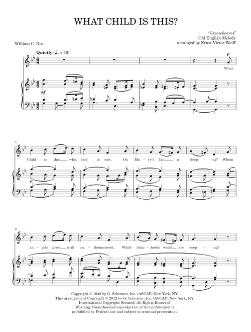 What Child Is This? (Piano Vocal)