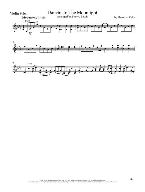 Dancin' In The Moonlight (Arr. Sherry Lewis) - King Harvest (Violin Solo)