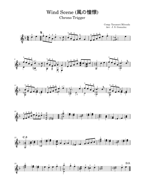 Wind Scene – Yasunori Mitsuda – Guitar