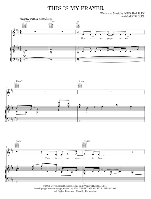 This Is My Prayer - John Hartley (Piano-Vocal-Guitar)