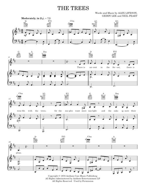 The trees - Rush (Piano-Vocal-Guitar)