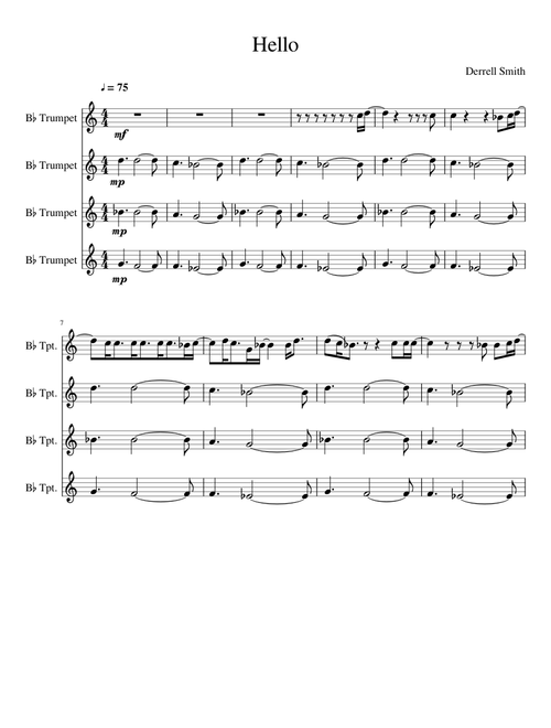 Hello trumpet fanfare